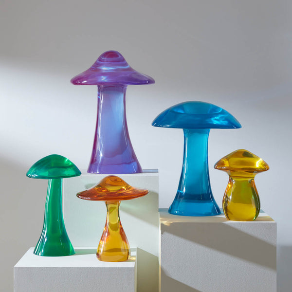 Jonathan Adler Yellow Acrylic Mushroom Objet
