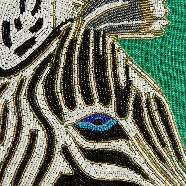 Jonathan Adler Zebra Beaded Art