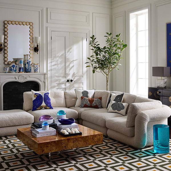 Jonathan Adler Zebra Beaded Pillow