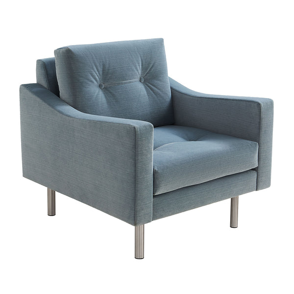 Jonathan Adler Marnie Lounge Chair In Valhalla Cerulean