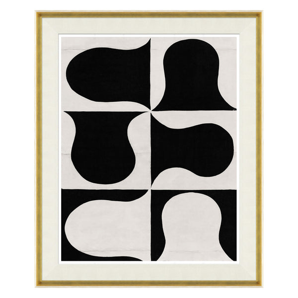jonathan adler Paule Marrot Black and White Abstract Series 2 (Var. 2)
