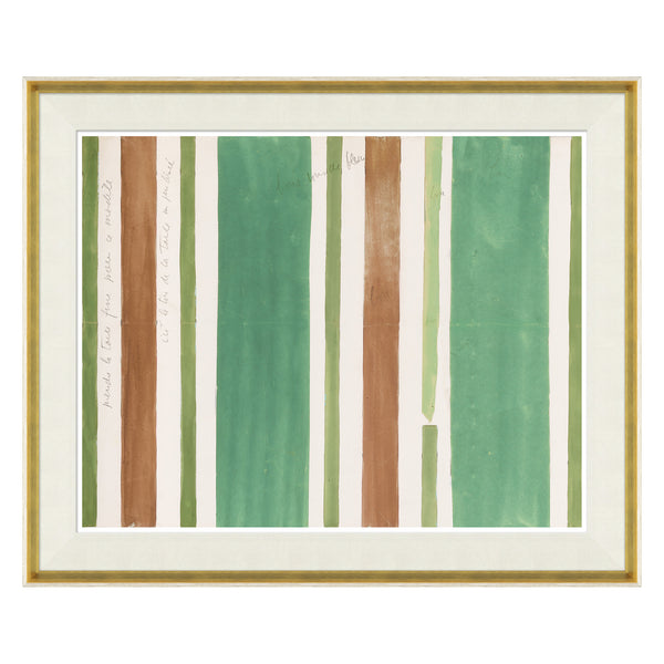 jonathan adler Paule Marrot Green Brown Stripes (Var. 2)