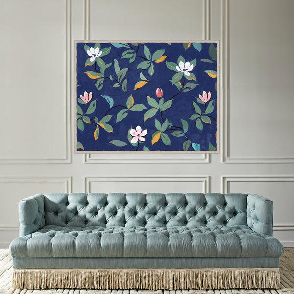 Jonathan Adler Paule Marrot Midnight Blue Magnolias
