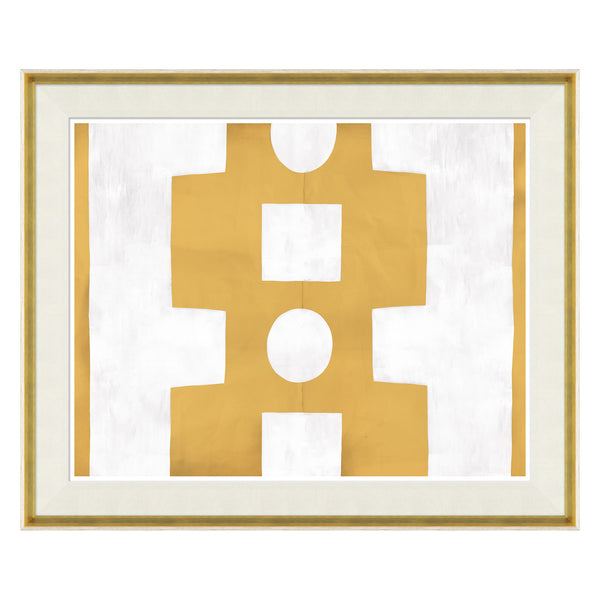 jonathan adler Paule Marrot Yellow and White Abstract (Var. 3)