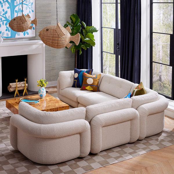 Jonathan Adler Pompidou 120" Modular Five-Piece Sectional