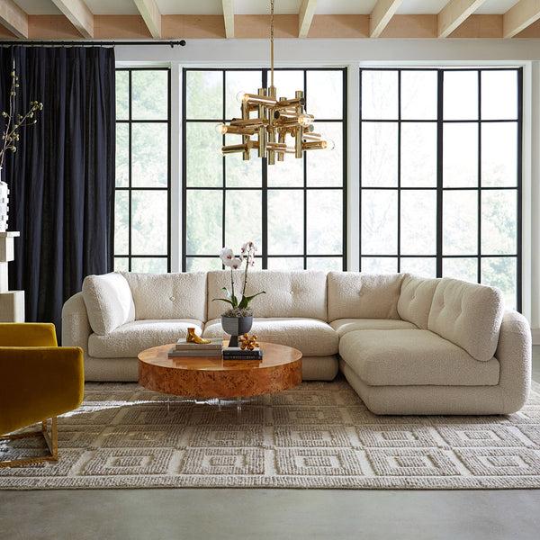 Jonathan Adler Pompidou 120" Modular Four-Piece Sectional