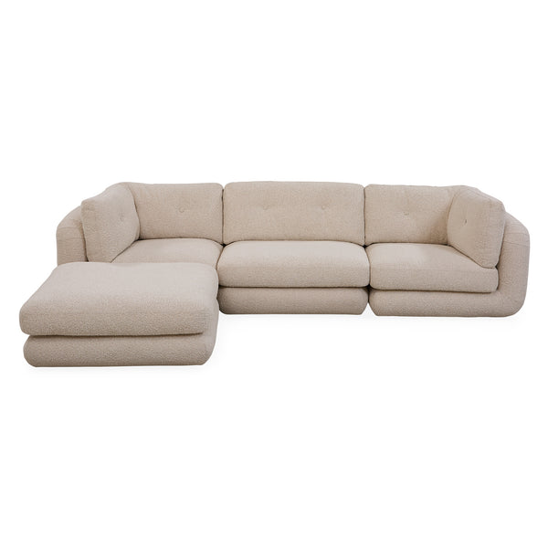 jonathan adler Pompidou 120” Modular Four-Piece Sectional with Ottoman