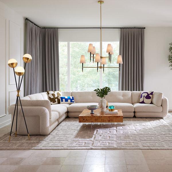 Jonathan Adler Pompidou 160” Modular Six-Piece Sectional With Ottoman