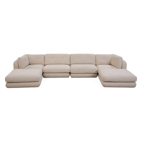 jonathan adler Pompidou 160” Modular Six-Piece Sectional with Ottoman