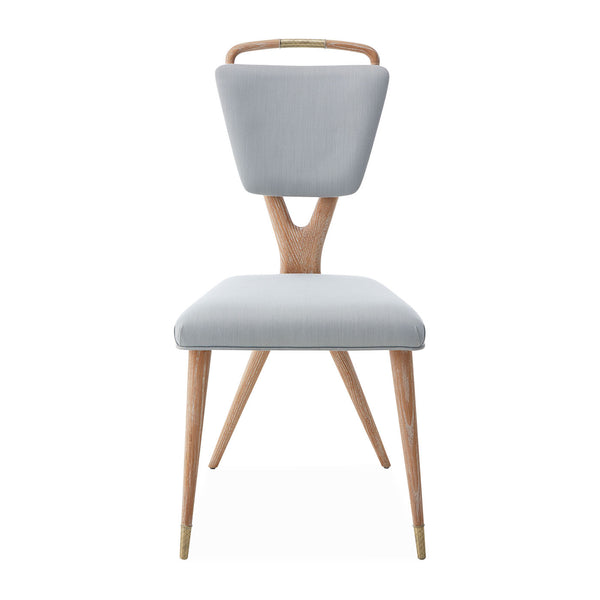 Jonathan Adler Torino X-Back Dining Chair In Tussah Sky