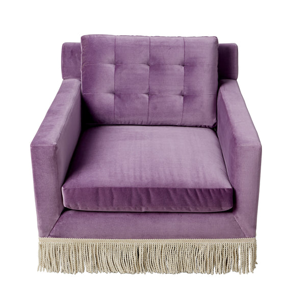 Jonathan Adler Wright Lounge Chair With Bullion Fringe