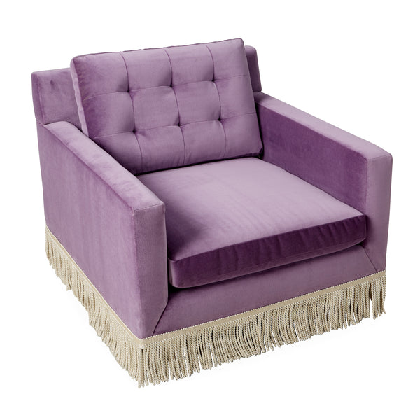 jonathan adler Wright Lounge Chair with Bullion Fringe