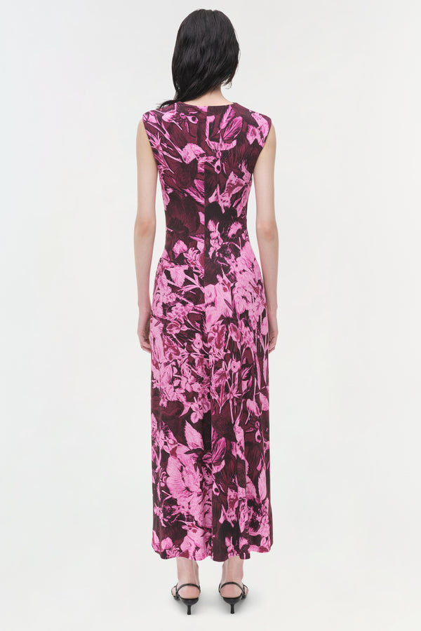 Jonathan Simkhai Acacia Jersey Midi Dress SANGRIA BOTANICAL