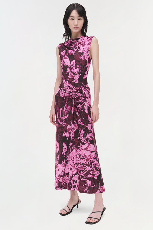 jonathan simkhai Acacia Jersey Midi Dress SANGRIA BOTANICAL