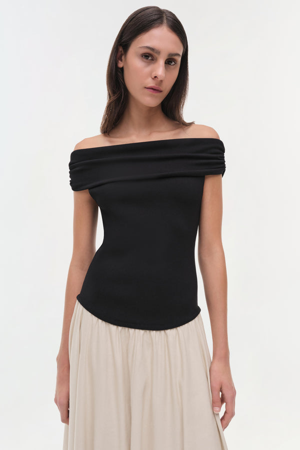 Jonathan Simkhai Adaline Knit Linen Midi Dress BLACK MULTI