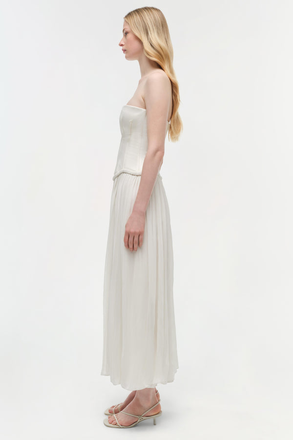 Jonathan Simkhai Adalys Strapless Jersey Dress Ivory