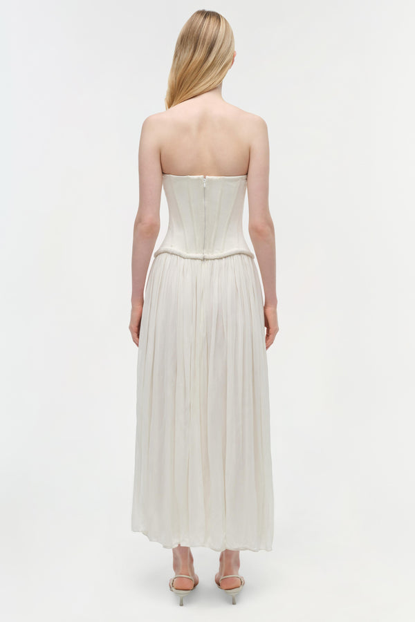 Jonathan Simkhai Adalys Strapless Jersey Dress Ivory