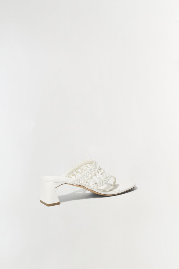 Jonathan Simkhai Alia Woven Block Heel Sandal Ivory