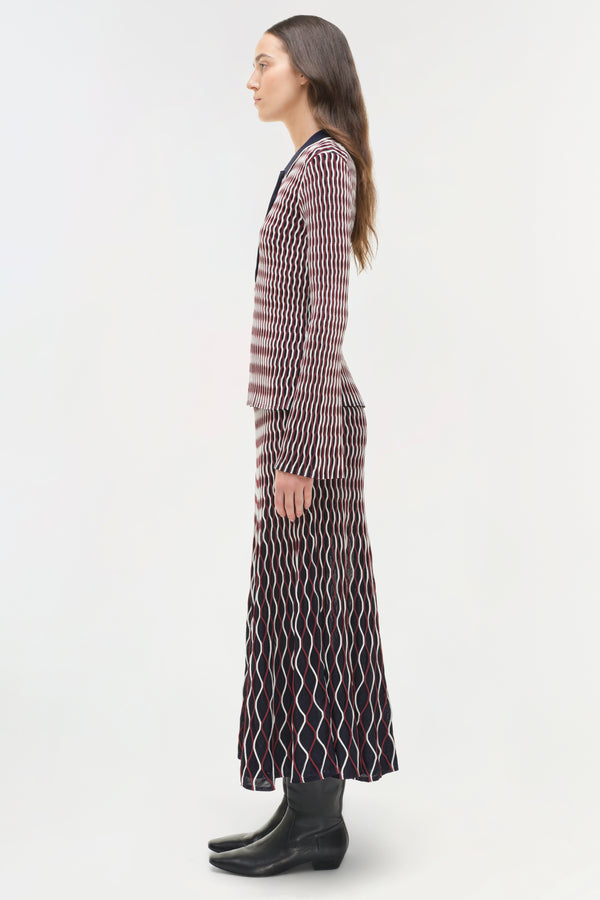 Jonathan Simkhai Alizia Knit Midi Skirt CRANBERRY MULTI