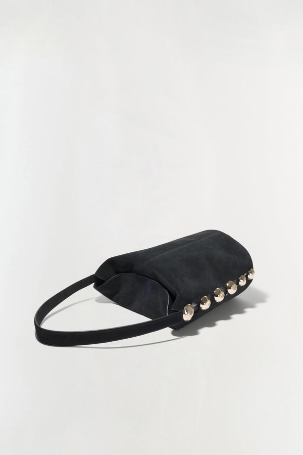 Jonathan Simkhai Amaya Suede Studded Bucket Bag Black