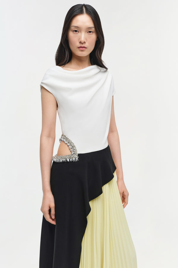 Jonathan Simkhai Andromeda Embellished Midi Dress SUNGLOW MULTI