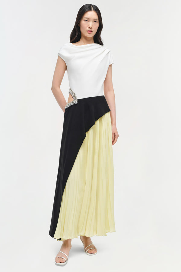 Jonathan Simkhai Andromeda Embellished Midi Dress SUNGLOW MULTI