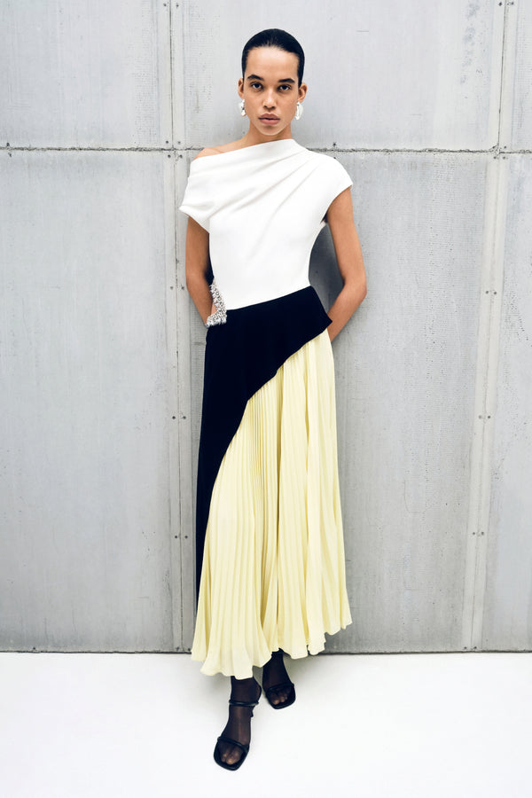 jonathan simkhai Andromeda Embellished Midi Dress SUNGLOW MULTI