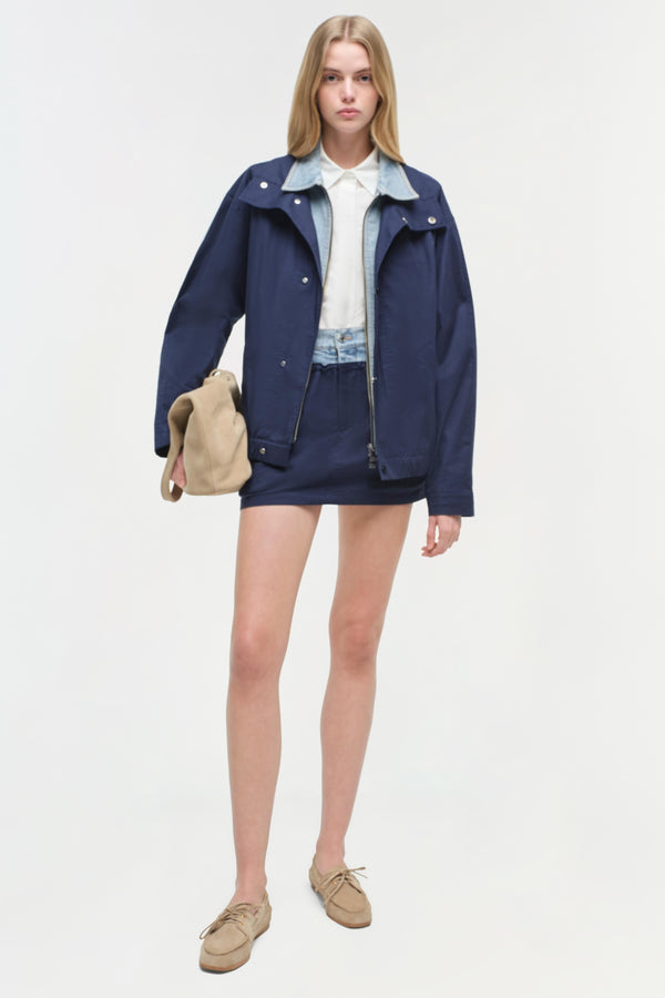 jonathan simkhai Apollo Denim Combo Jacket MIDNIGHT MULTI