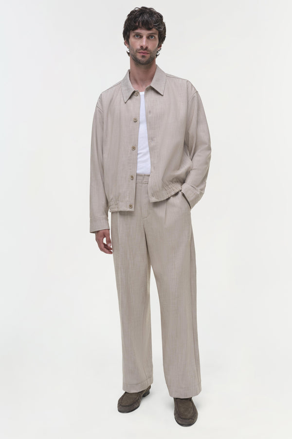 jonathan simkhai Archibald Shirt Jacket NATURAL LINEN