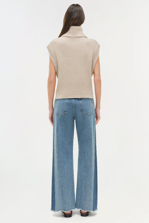 Jonathan Simkhai Atlas Straight Leg Jean CONEY ISLAND CLEARWATER