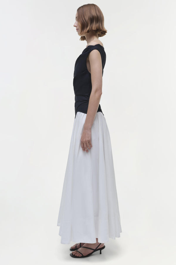 Jonathan Simkhai Cersei Cotton Midi Dress WHITE BLACK MULTI