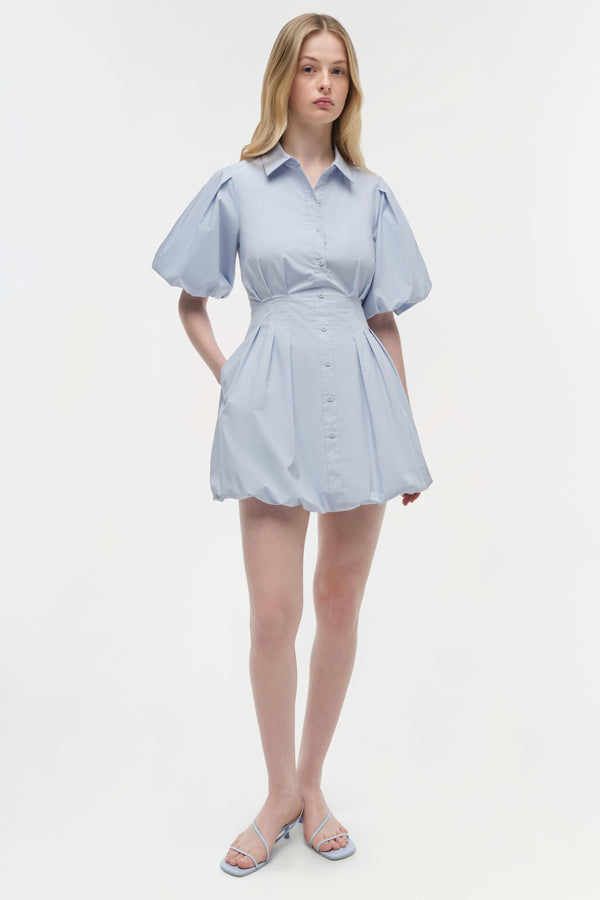 jonathan simkhai Cleo Cotton Mini Dress PERIWINKLE SKY