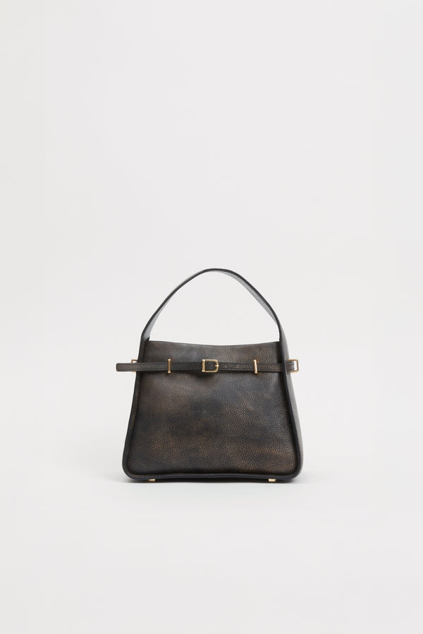 Jonathan Simkhai Cleo Leather Bucket Bag DISTRESSED CHOCOLATE