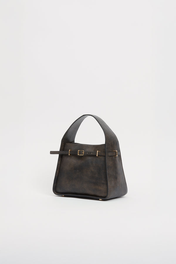 Jonathan Simkhai Cleo Leather Bucket Bag DISTRESSED CHOCOLATE