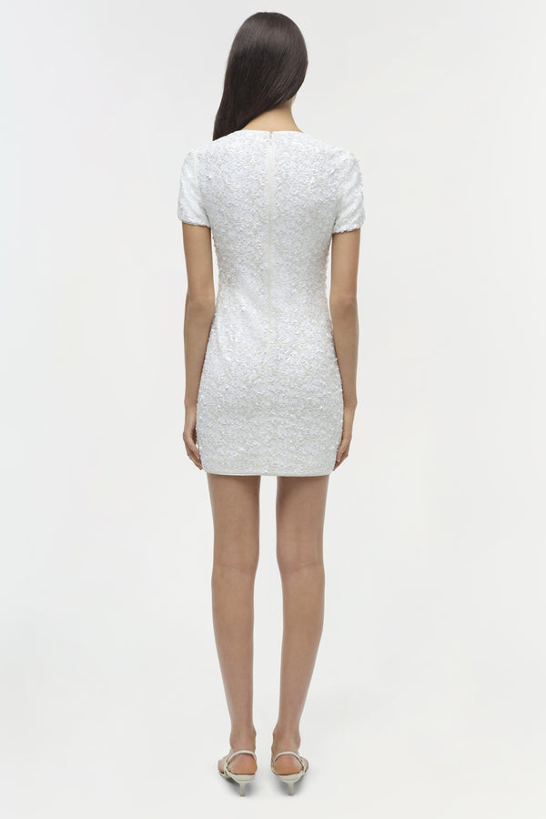 Jonathan Simkhai Clove Embellished Mini Dress Ivory