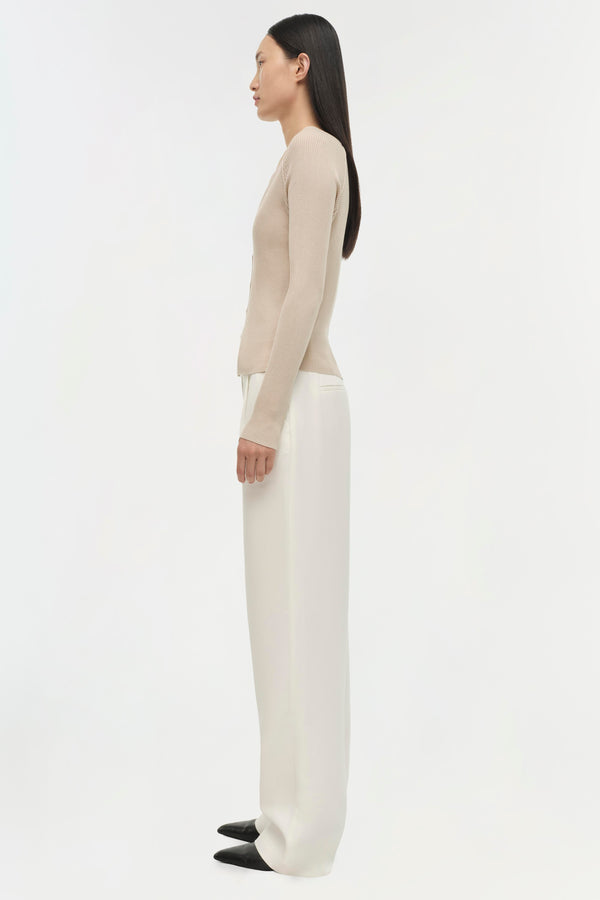 Jonathan Simkhai Darlene Silk Cashmere Cardigan SANDSTONE