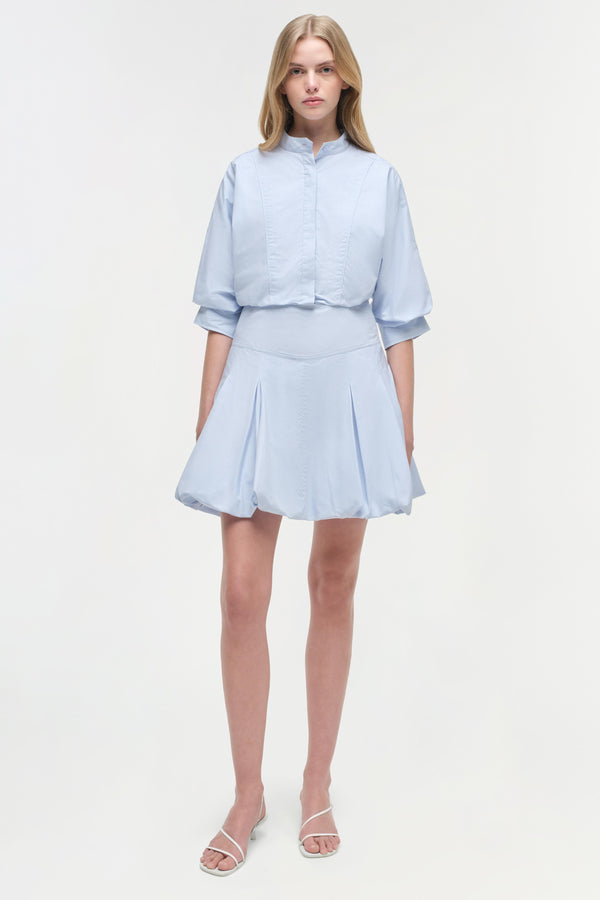 jonathan simkhai Effie Cotton Mini Dress French Blue