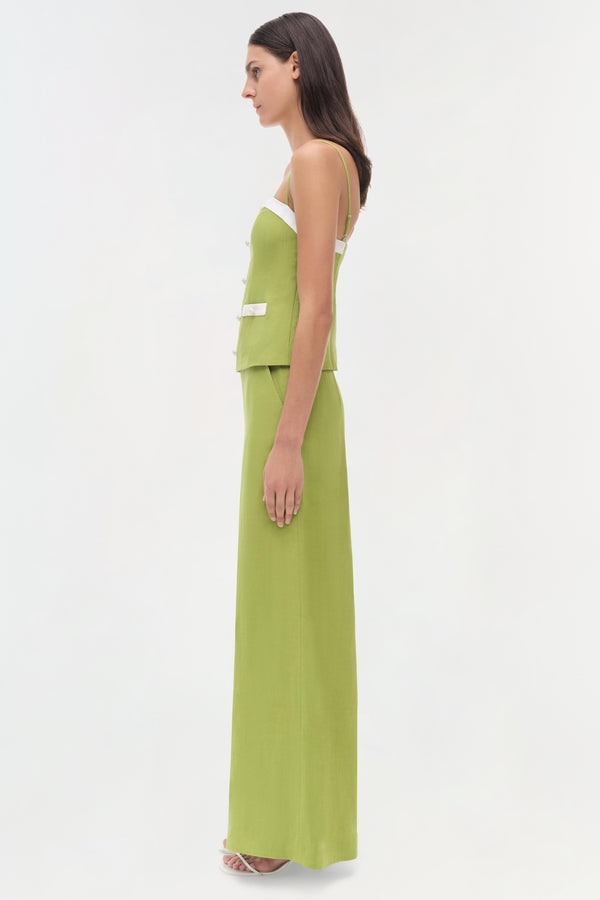 Jonathan Simkhai Eleanor Button Down Cami KIWI MULTI