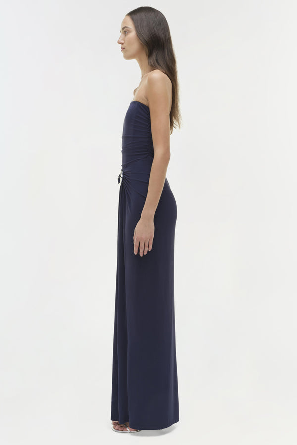 Jonathan Simkhai Emma Jersey Strapless Gown Midnight