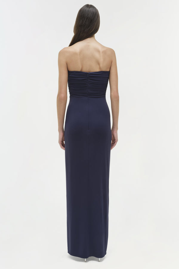 Jonathan Simkhai Emma Jersey Strapless Gown Midnight
