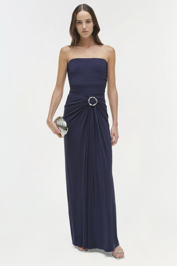 jonathan simkhai Emma Jersey Strapless Gown Midnight