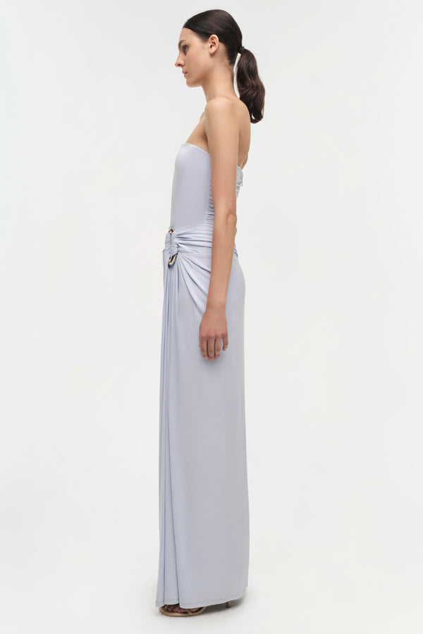 Jonathan Simkhai Emma Strapless Jersey Gown BLUE HAZE