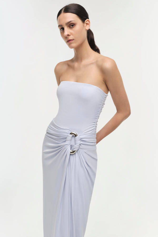 Jonathan Simkhai Emma Strapless Jersey Gown BLUE HAZE