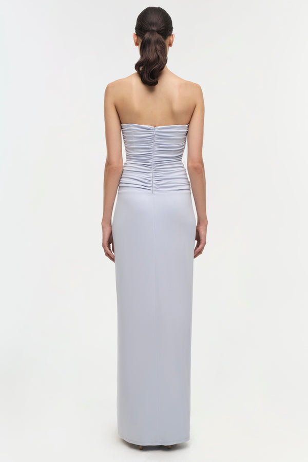 Jonathan Simkhai Emma Strapless Jersey Gown BLUE HAZE