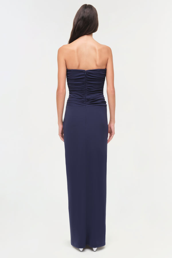 Jonathan Simkhai Emma Strapless Jersey Gown Midnight