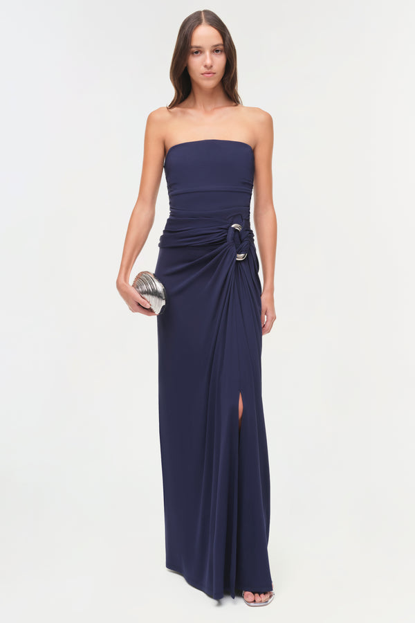 jonathan simkhai Emma Strapless Jersey Gown Midnight