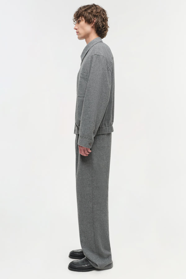 Jonathan Simkhai Ernie Blouson Shirt Jacket CHARCOAL MELANGE