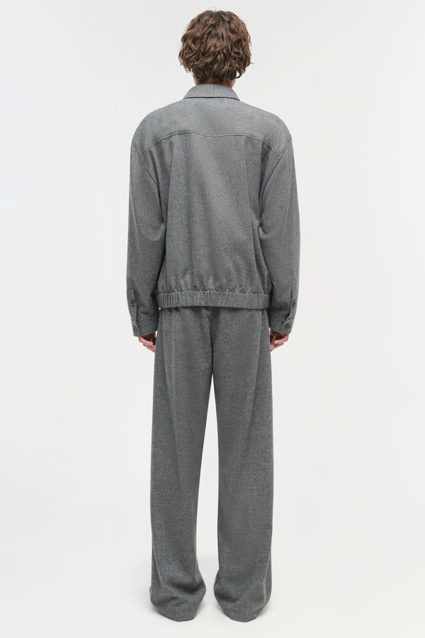 Jonathan Simkhai Ernie Blouson Shirt Jacket CHARCOAL MELANGE