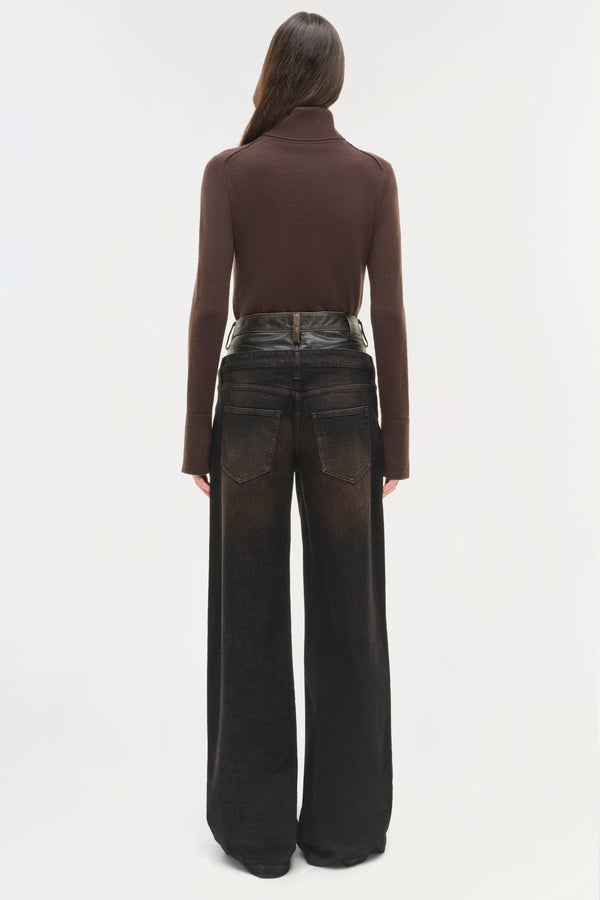 Jonathan Simkhai Fenwick Cashmere Turtleneck CHOCOLATE