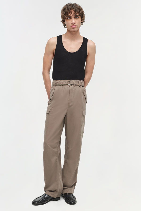 Jonathan Simkhai Garrett Wide Leg Cargo Pants FADED OLIVE